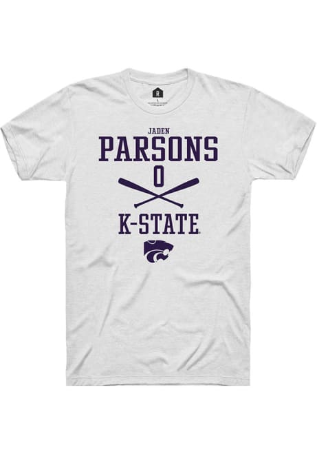 Jaden Parsons White K-State Wildcats NIL Sport Icon Short Sleeve T Shirt