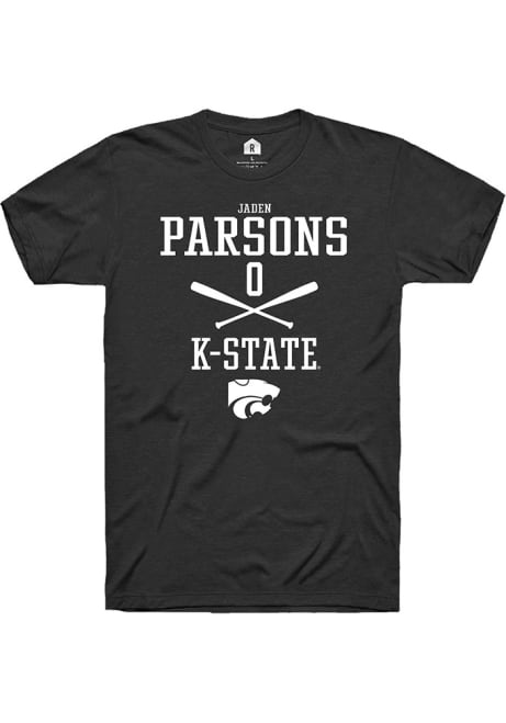 Jaden Parsons Black K-State Wildcats NIL Sport Icon Short Sleeve T Shirt