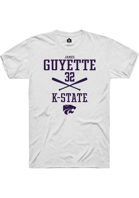 James Guyette White K-State Wildcats NIL Sport Icon Short Sleeve T Shirt