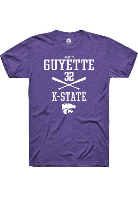 James Guyette Purple K-State Wildcats NIL Sport Icon Short Sleeve T Shirt