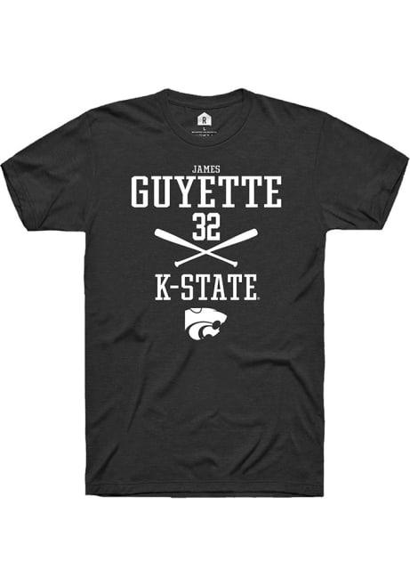 James Guyette Black K-State Wildcats NIL Sport Icon Short Sleeve T Shirt