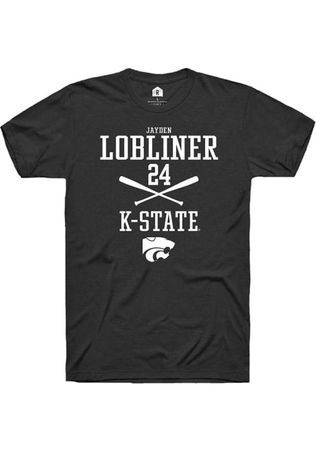 Jayden Lobliner Black K-State Wildcats NIL Sport Icon Short Sleeve T Shirt