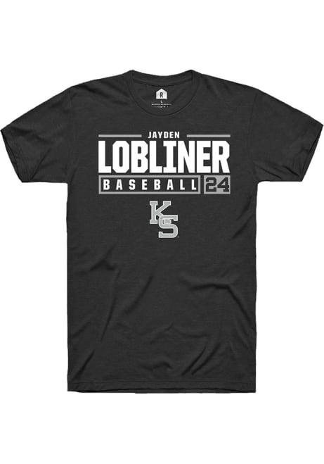 Jayden Lobliner Black K-State Wildcats NIL Stacked Box Short Sleeve T Shirt