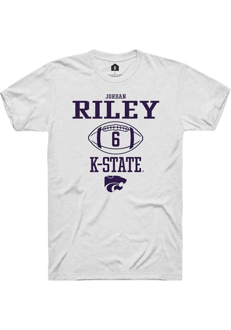 Jordan Riley White K-State Wildcats NIL Sport Icon Short Sleeve T Shirt