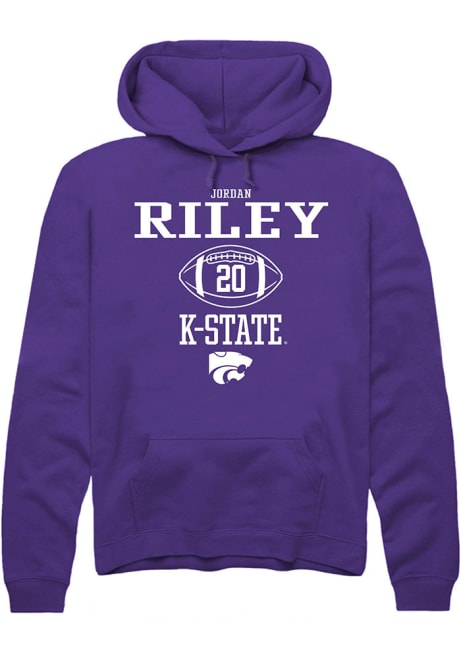 Jordan Riley Rally Mens Purple K-State Wildcats NIL Sport Icon Hooded Sweatshirt