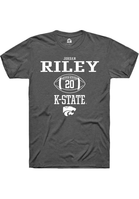 Jordan Riley Grey K-State Wildcats NIL Sport Icon Short Sleeve T Shirt