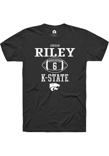 Jordan Riley Black K-State Wildcats NIL Sport Icon Short Sleeve T Shirt