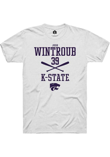 Josh Wintroub White K-State Wildcats NIL Sport Icon Short Sleeve T Shirt