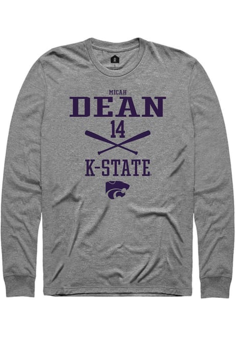 Micah Dean Rally Mens Graphite K-State Wildcats NIL Sport Icon Tee