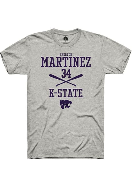 Preston Martinez Ash K-State Wildcats NIL Sport Icon Short Sleeve T Shirt