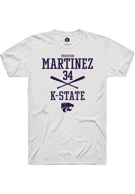 Preston Martinez White K-State Wildcats NIL Sport Icon Short Sleeve T Shirt