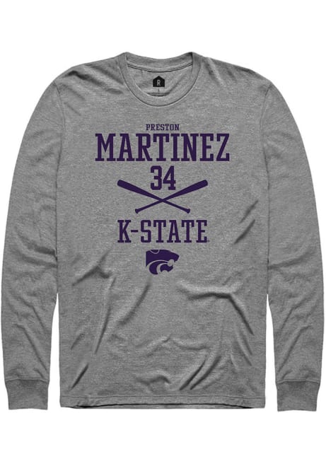 Preston Martinez Rally Mens Graphite K-State Wildcats NIL Sport Icon Tee