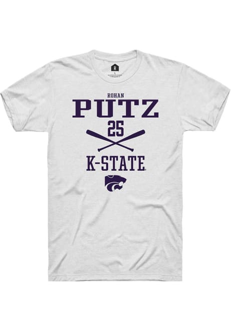 Rohan Putz White K-State Wildcats NIL Sport Icon Short Sleeve T Shirt