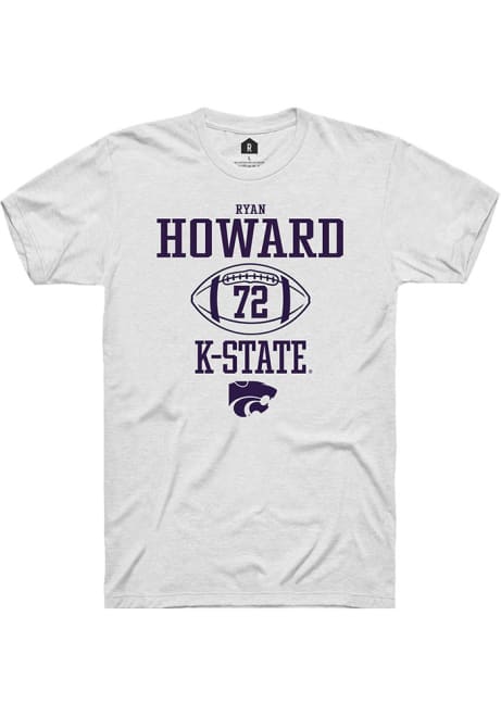 Ryan Howard White K-State Wildcats NIL Sport Icon Short Sleeve T Shirt