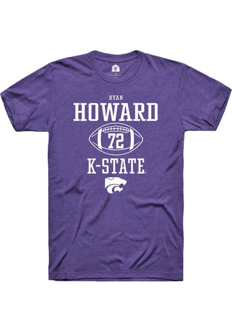 Ryan Howard Purple K-State Wildcats NIL Sport Icon Short Sleeve T Shirt