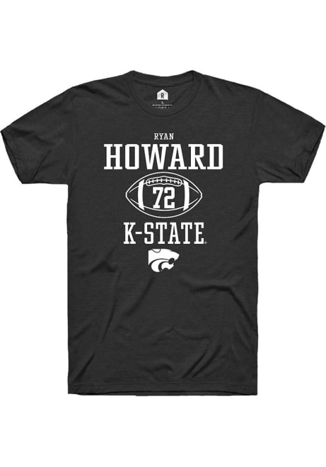 Ryan Howard Black K-State Wildcats NIL Sport Icon Short Sleeve T Shirt