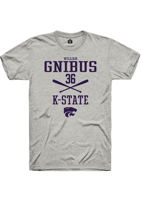 William Gnibus Ash K-State Wildcats NIL Sport Icon Short Sleeve T Shirt