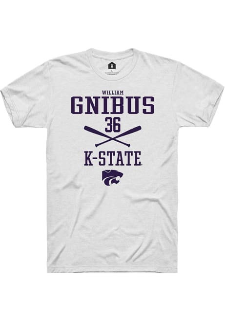 William Gnibus White K-State Wildcats NIL Sport Icon Short Sleeve T Shirt