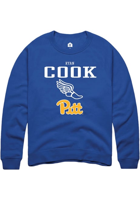 Ryan Cook Rally Mens Blue Pitt Panthers NIL Sport Icon Crew Sweatshirt