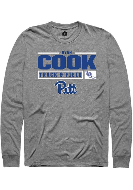 Ryan Cook Rally Mens Graphite Pitt Panthers NIL Stacked Box Tee