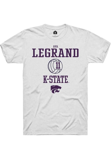 Ava LeGrand White K-State Wildcats NIL Sport Icon Short Sleeve T Shirt