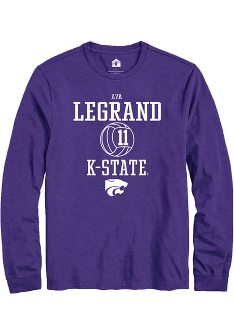 Ava LeGrand Rally Mens Purple K-State Wildcats NIL Sport Icon Tee