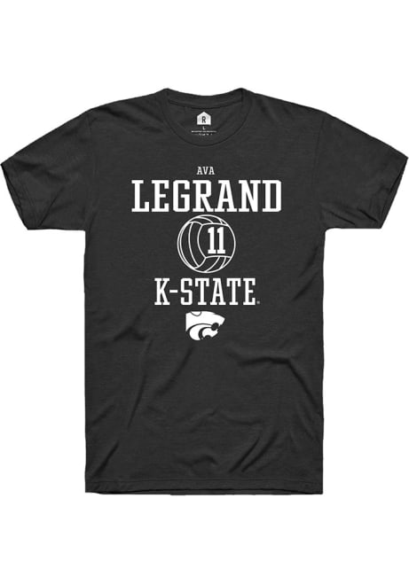 Ava LeGrand Black K-State Wildcats NIL Sport Icon Short Sleeve T Shirt