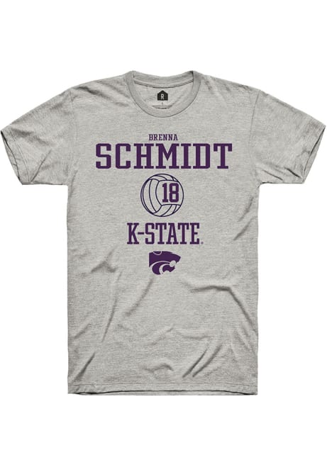 Brenna Schmidt Ash K-State Wildcats NIL Sport Icon Short Sleeve T Shirt