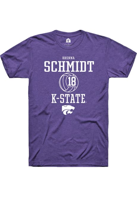 Brenna Schmidt Purple K-State Wildcats NIL Sport Icon Short Sleeve T Shirt