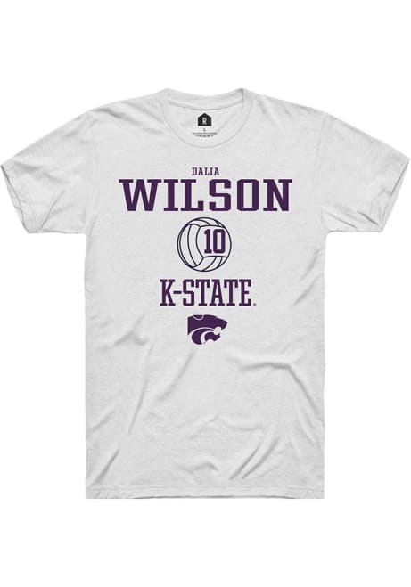 Dalia Wilson White K-State Wildcats NIL Sport Icon Short Sleeve T Shirt