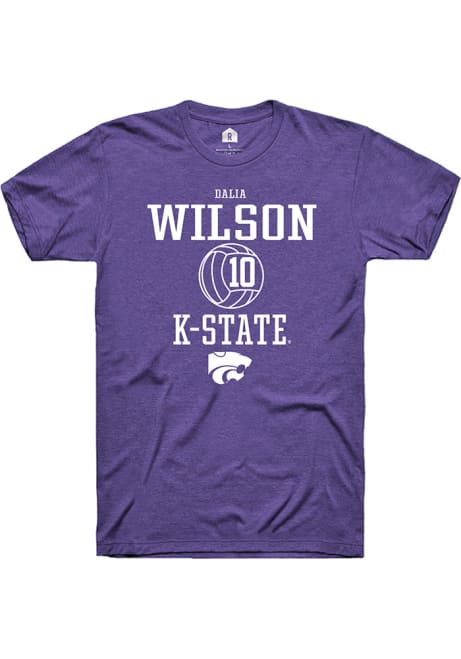 Dalia Wilson Purple K-State Wildcats NIL Sport Icon Short Sleeve T Shirt
