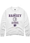 Main image for Molly Ramsey Rally Mens White K-State Wildcats NIL Sport Icon Crew Sweatshirt