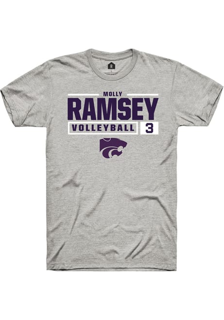 Molly Ramsey Ash K-State Wildcats NIL Stacked Box Short Sleeve T Shirt