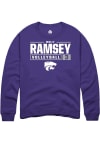 Main image for Molly Ramsey Rally Mens Purple K-State Wildcats NIL Stacked Box Crew Sweatshirt