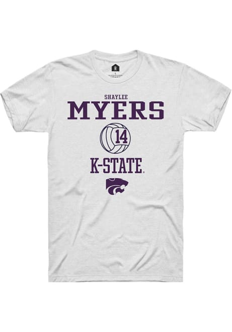 Shaylee Myers White K-State Wildcats NIL Sport Icon Short Sleeve T Shirt