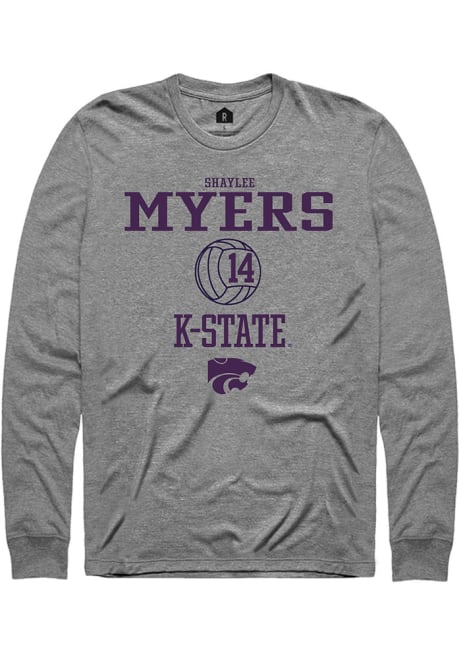 Shaylee Myers Rally Mens Graphite K-State Wildcats NIL Sport Icon Tee