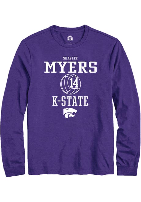 Shaylee Myers Rally Mens Purple K-State Wildcats NIL Sport Icon Tee