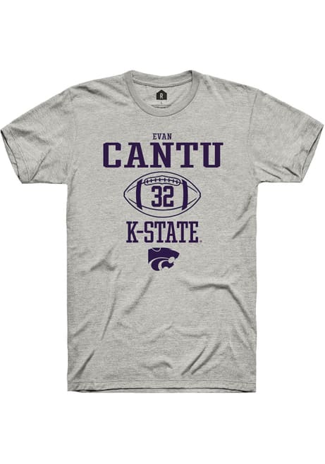 Evan Cantu Ash K-State Wildcats NIL Sport Icon Short Sleeve T Shirt
