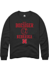 Main image for Maisie Boesiger Rally Mens Black Nebraska Cornhuskers NIL Sport Icon Crew Sweatshirt