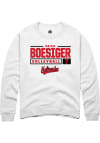 Main image for Maisie Boesiger Rally Mens White Nebraska Cornhuskers NIL Stacked Box Crew Sweatshirt