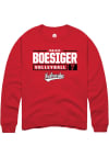 Main image for Maisie Boesiger Rally Mens Red Nebraska Cornhuskers NIL Stacked Box Crew Sweatshirt