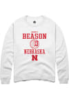 Main image for Merritt Beason  Rally Nebraska Cornhuskers Mens White NIL Sport Icon Long Sleeve Crew Sweatshirt