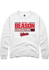 Main image for Merritt Beason  Rally Nebraska Cornhuskers Mens White NIL Stacked Box Long Sleeve Crew Sweatshir..