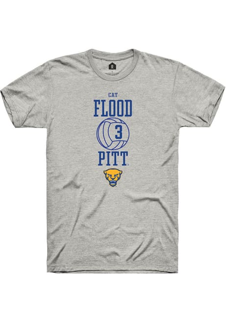 Cat Flood Ash Pitt Panthers NIL Sport Icon Short Sleeve T Shirt