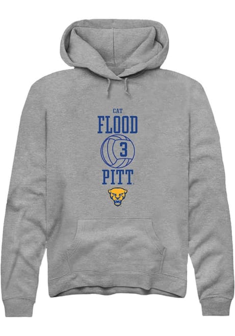 Cat Flood Rally Mens Graphite Pitt Panthers NIL Sport Icon Hooded Sweatshirt