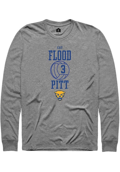 Cat Flood Rally Mens Graphite Pitt Panthers NIL Sport Icon Tee