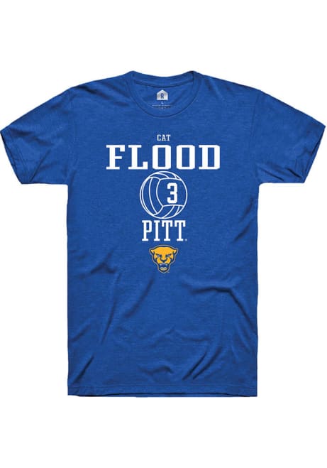 Cat Flood Blue Pitt Panthers NIL Sport Icon Short Sleeve T Shirt