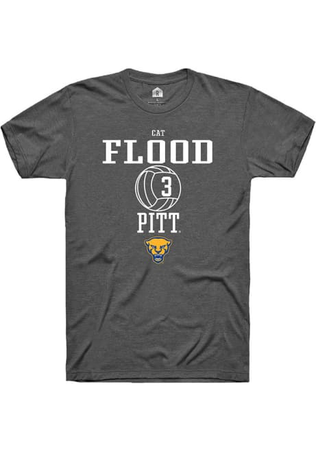 Cat Flood Dark Grey Pitt Panthers NIL Sport Icon Short Sleeve T Shirt