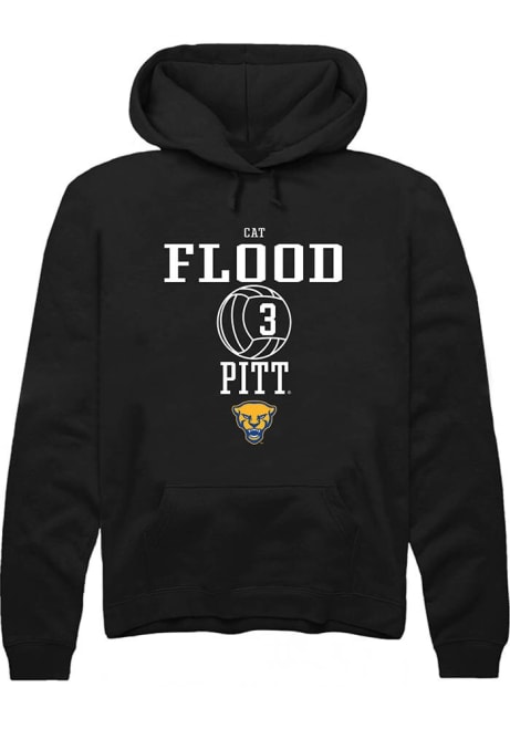 Cat Flood Rally Mens Black Pitt Panthers NIL Sport Icon Hooded Sweatshirt