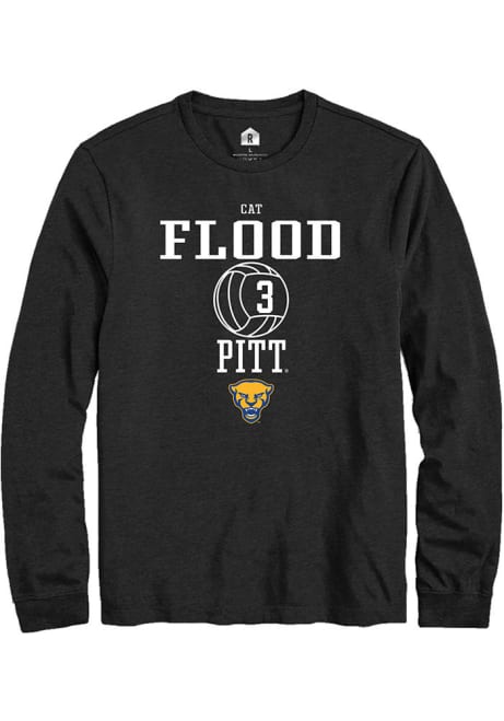 Cat Flood Rally Mens Black Pitt Panthers NIL Sport Icon Tee